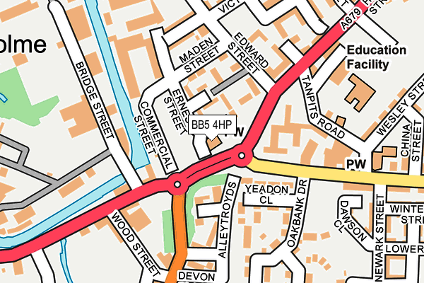 BB5 4HP map - OS OpenMap – Local (Ordnance Survey)