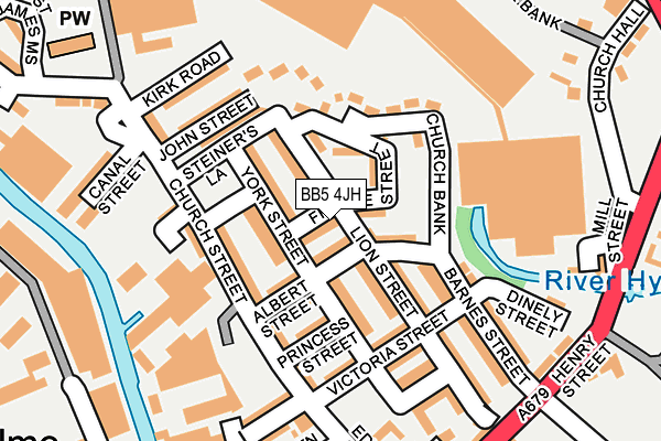BB5 4JH map - OS OpenMap – Local (Ordnance Survey)