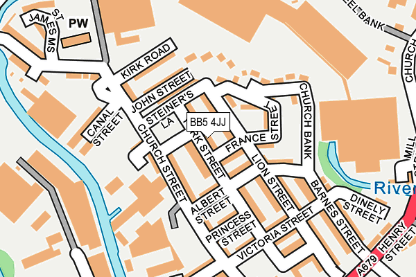 BB5 4JJ map - OS OpenMap – Local (Ordnance Survey)