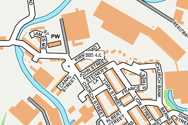 BB5 4JL map - OS OpenMap – Local (Ordnance Survey)