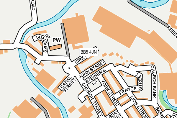 BB5 4JN map - OS OpenMap – Local (Ordnance Survey)