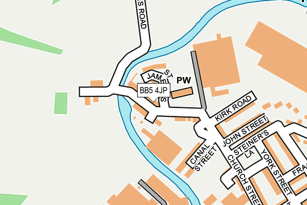 BB5 4JP map - OS OpenMap – Local (Ordnance Survey)