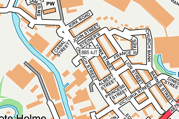 BB5 4JT map - OS OpenMap – Local (Ordnance Survey)