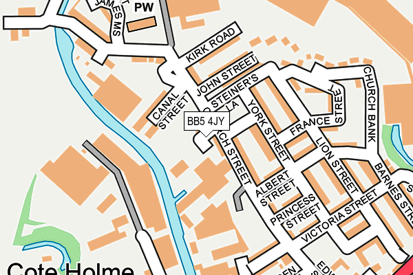 BB5 4JY map - OS OpenMap – Local (Ordnance Survey)