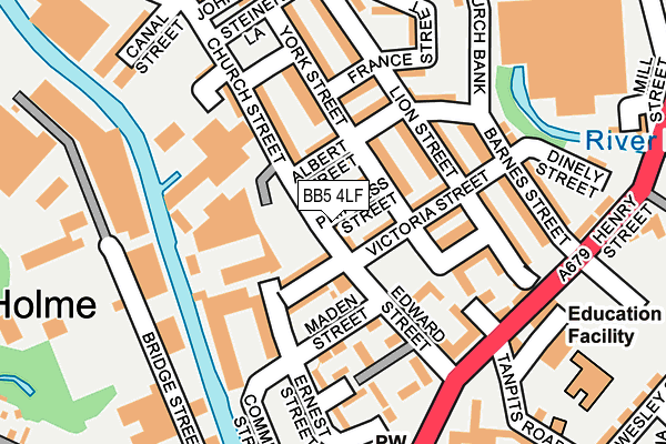 BB5 4LF map - OS OpenMap – Local (Ordnance Survey)