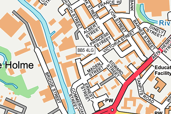 BB5 4LG map - OS OpenMap – Local (Ordnance Survey)