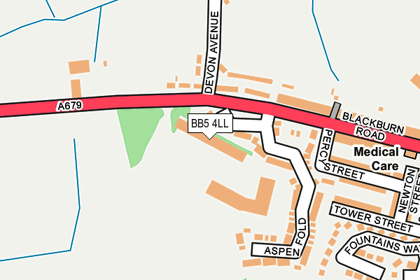 BB5 4LL map - OS OpenMap – Local (Ordnance Survey)