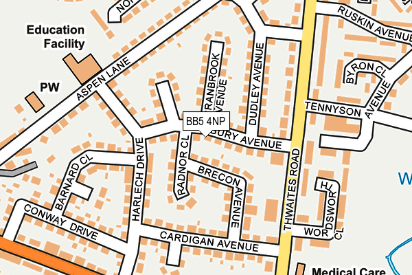BB5 4NP map - OS OpenMap – Local (Ordnance Survey)