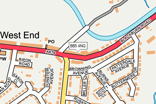 BB5 4NQ map - OS OpenMap – Local (Ordnance Survey)