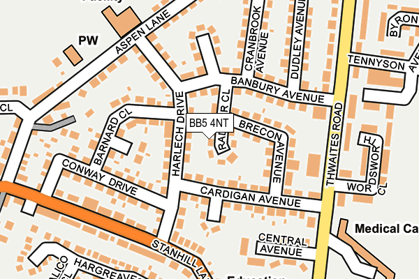 BB5 4NT map - OS OpenMap – Local (Ordnance Survey)
