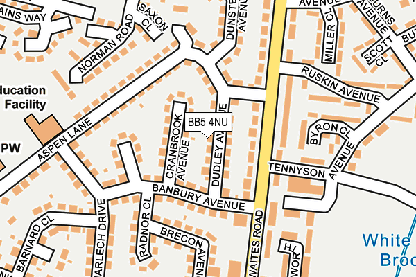 BB5 4NU map - OS OpenMap – Local (Ordnance Survey)