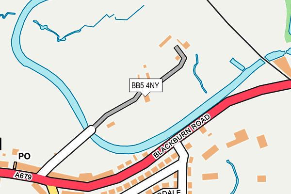 BB5 4NY map - OS OpenMap – Local (Ordnance Survey)