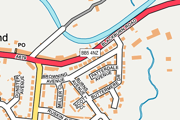 BB5 4NZ map - OS OpenMap – Local (Ordnance Survey)