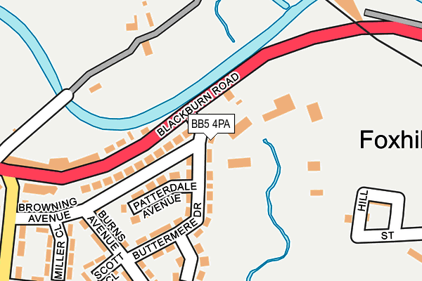 BB5 4PA map - OS OpenMap – Local (Ordnance Survey)