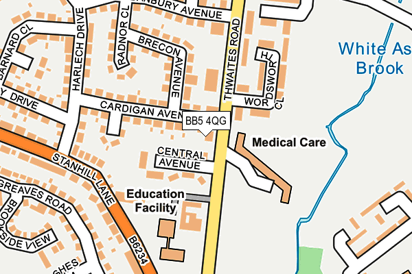 BB5 4QG map - OS OpenMap – Local (Ordnance Survey)