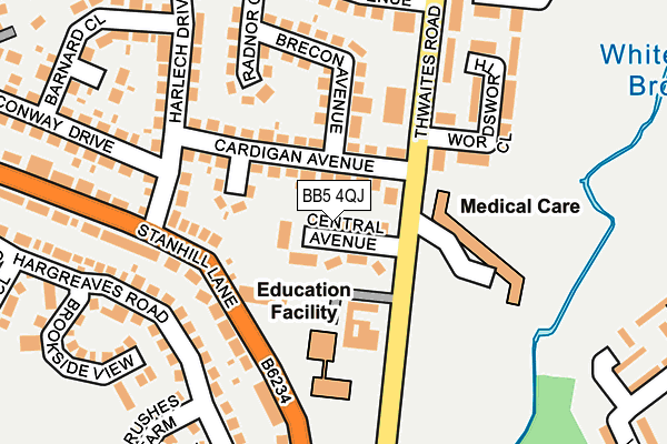 BB5 4QJ map - OS OpenMap – Local (Ordnance Survey)