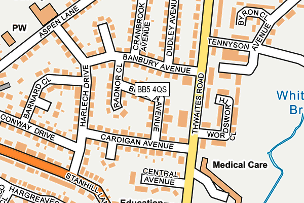 BB5 4QS map - OS OpenMap – Local (Ordnance Survey)