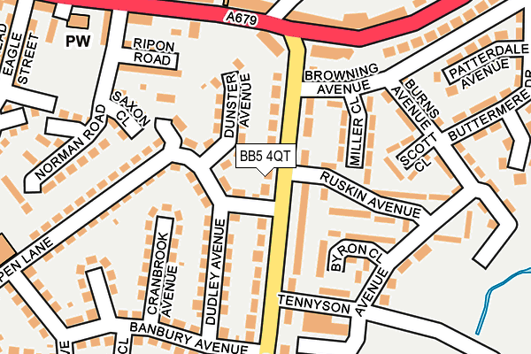 BB5 4QT map - OS OpenMap – Local (Ordnance Survey)