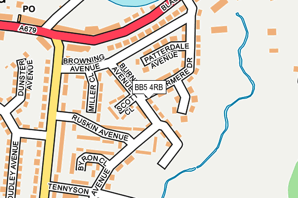 BB5 4RB map - OS OpenMap – Local (Ordnance Survey)