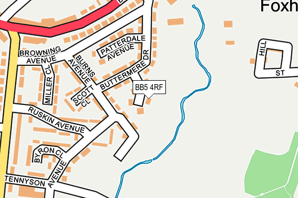 BB5 4RF map - OS OpenMap – Local (Ordnance Survey)