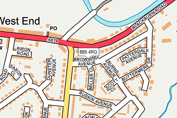 BB5 4RQ map - OS OpenMap – Local (Ordnance Survey)