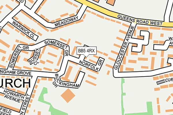 BB5 4RX map - OS OpenMap – Local (Ordnance Survey)