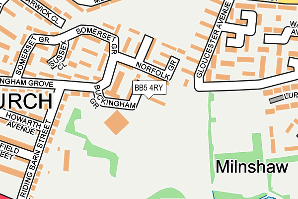 BB5 4RY map - OS OpenMap – Local (Ordnance Survey)