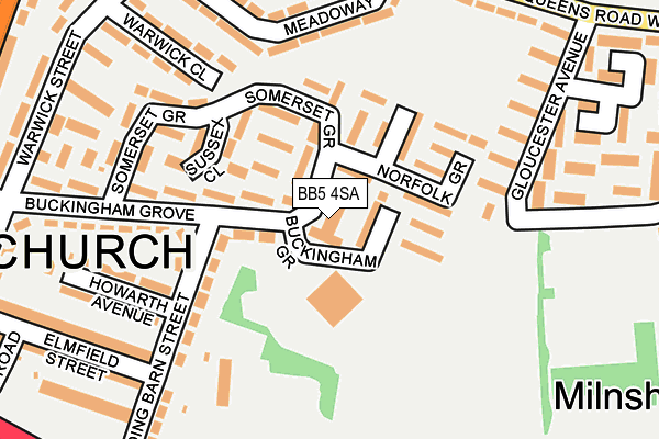 BB5 4SA map - OS OpenMap – Local (Ordnance Survey)