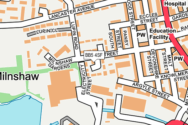 BB5 4SF map - OS OpenMap – Local (Ordnance Survey)