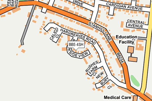 BB5 4SH map - OS OpenMap – Local (Ordnance Survey)