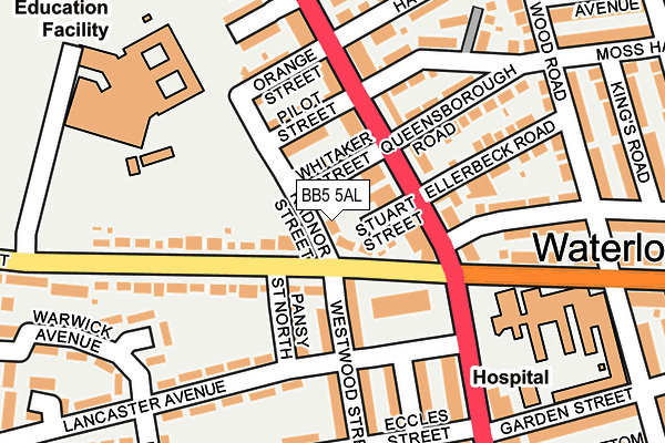 BB5 5AL map - OS OpenMap – Local (Ordnance Survey)