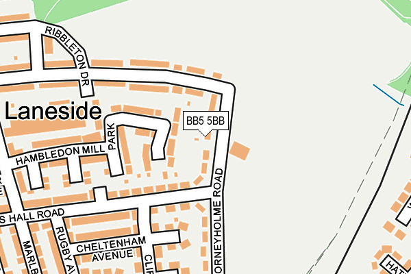 BB5 5BB map - OS OpenMap – Local (Ordnance Survey)