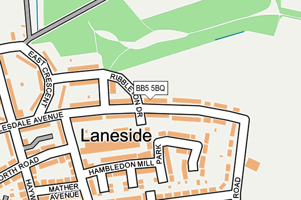 BB5 5BQ map - OS OpenMap – Local (Ordnance Survey)