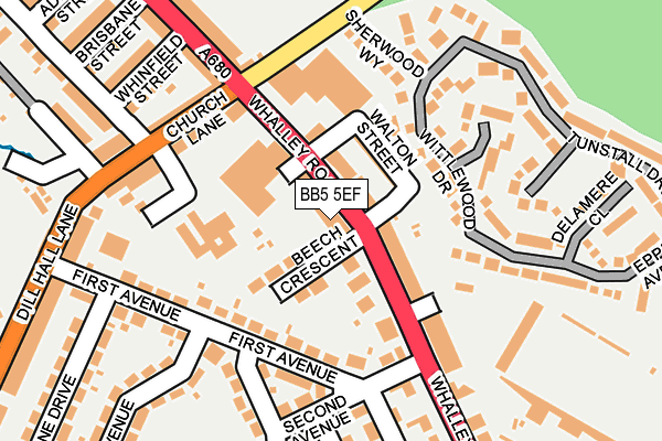 BB5 5EF map - OS OpenMap – Local (Ordnance Survey)