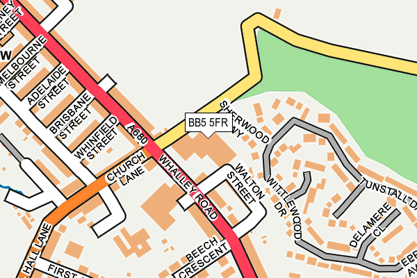 BB5 5FR map - OS OpenMap – Local (Ordnance Survey)