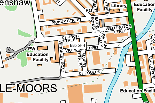 BB5 5HH map - OS OpenMap – Local (Ordnance Survey)