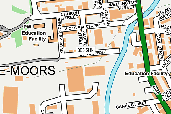 BB5 5HN map - OS OpenMap – Local (Ordnance Survey)