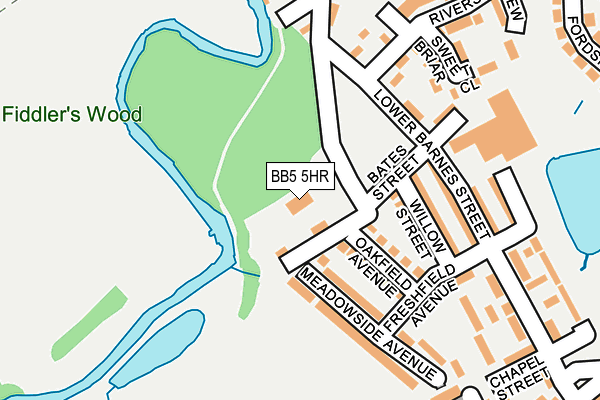 BB5 5HR map - OS OpenMap – Local (Ordnance Survey)