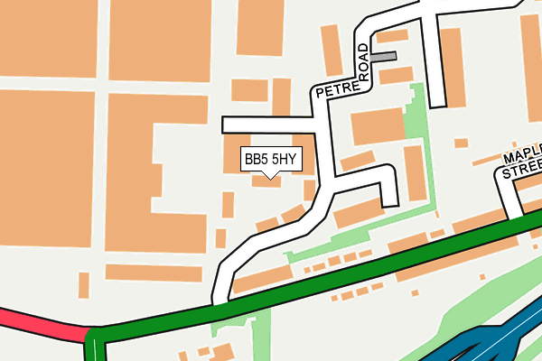 BB5 5HY map - OS OpenMap – Local (Ordnance Survey)