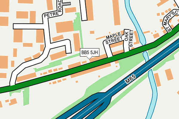 BB5 5JH map - OS OpenMap – Local (Ordnance Survey)