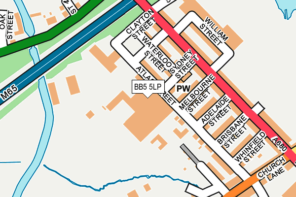 BB5 5LP map - OS OpenMap – Local (Ordnance Survey)