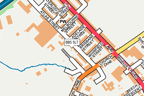 BB5 5LT map - OS OpenMap – Local (Ordnance Survey)