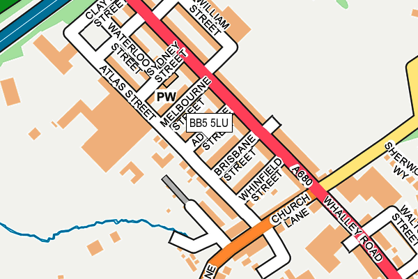 BB5 5LU map - OS OpenMap – Local (Ordnance Survey)