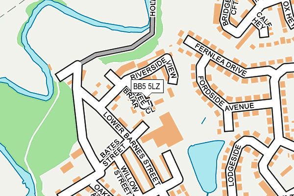 BB5 5LZ map - OS OpenMap – Local (Ordnance Survey)