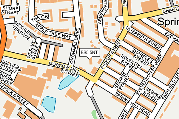BB5 5NT map - OS OpenMap – Local (Ordnance Survey)