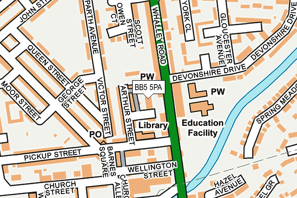 BB5 5PA map - OS OpenMap – Local (Ordnance Survey)