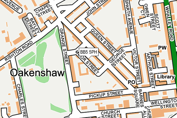 BB5 5PH map - OS OpenMap – Local (Ordnance Survey)