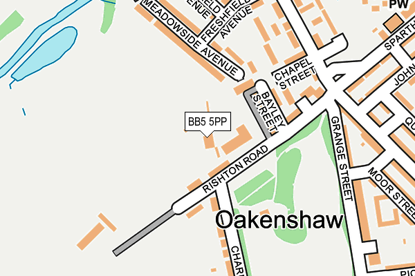 BB5 5PP map - OS OpenMap – Local (Ordnance Survey)
