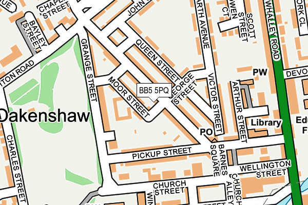 BB5 5PQ map - OS OpenMap – Local (Ordnance Survey)