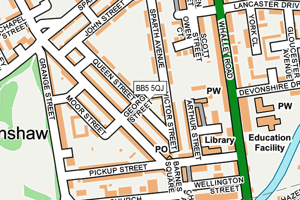 BB5 5QJ map - OS OpenMap – Local (Ordnance Survey)